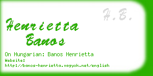 henrietta banos business card